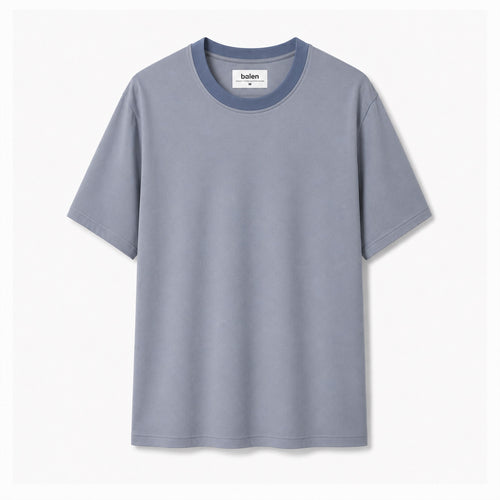 Playera Tencel Azul Niebla — Urban Tailored Fit